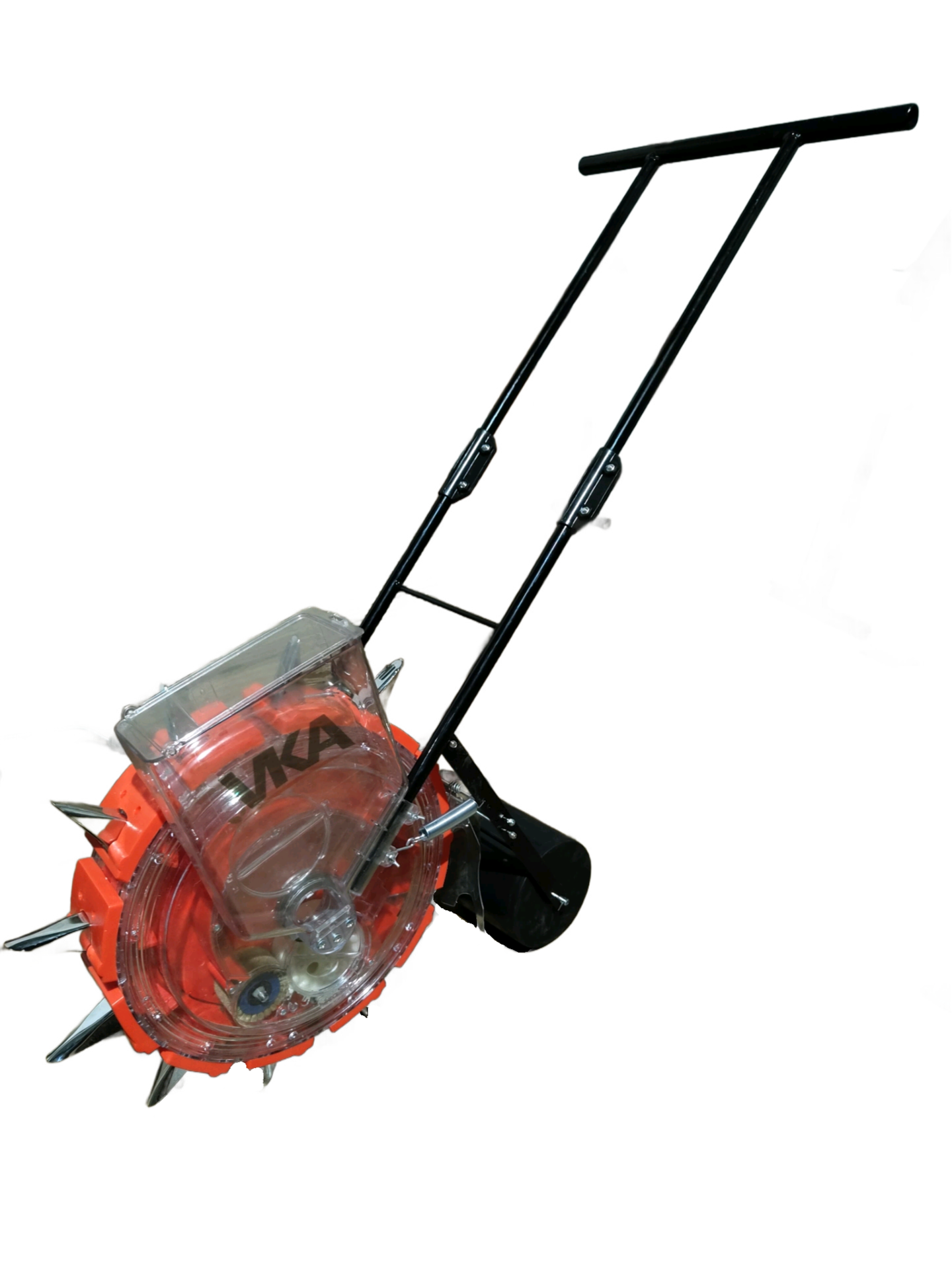 Hand Push Manual Seeder SINGLE | Precision Multi-Crop Planter for Paddy, Peanut, Maize, Soybean, Sunflower, Cotton, Beans | 13 Adjustable Seed Wheels | 12Teeth (STEEL) # Adjustable Seed Spacing