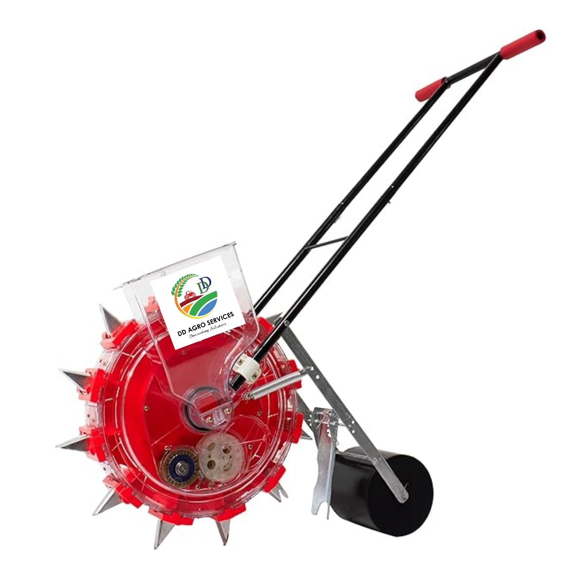 Hand Push Manual Seeder SINGLE | Precision Multi-Crop Planter for Paddy, Peanut, Maize, Soybean, Sunflower, Cotton, Beans | 13 Adjustable Seed Wheels | 12Teeth (STEEL) # Adjustable Seed Spacing