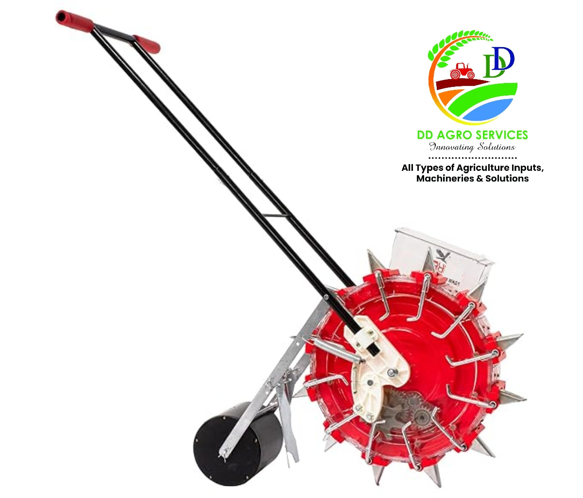 Hand Push Manual Seeder SINGLE | Precision Multi-Crop Planter for Paddy, Peanut, Maize, Soybean, Sunflower, Cotton, Beans | 13 Adjustable Seed Wheels | 12Teeth (STEEL) # Adjustable Seed Spacing